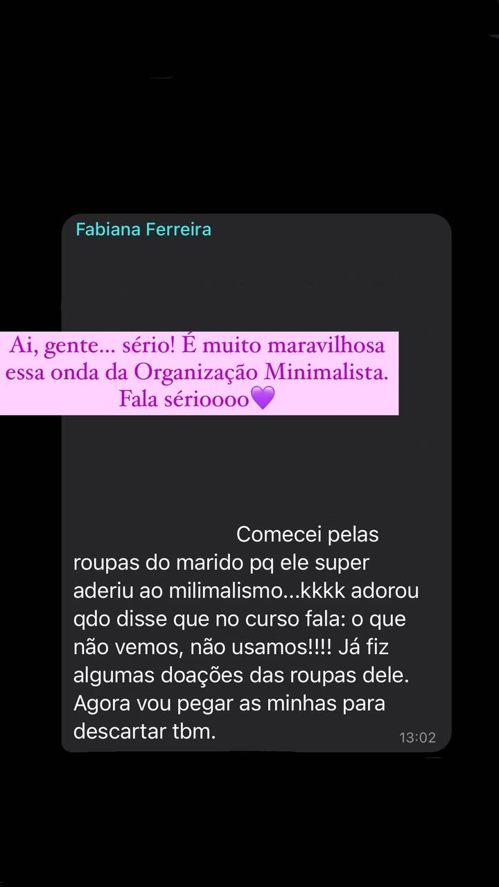 Depoimentos Alunas
