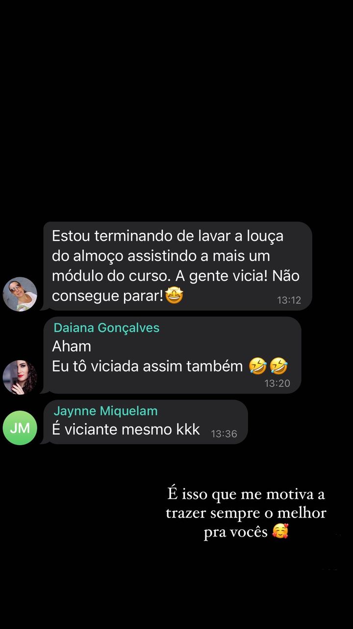 Depoimentos Alunas